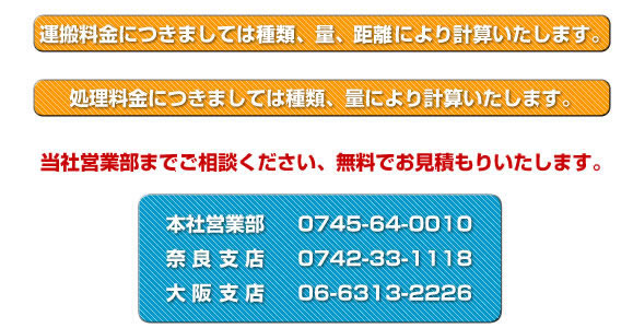 収集運搬処理料金について