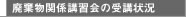 廃棄物関係講習会の受講状況